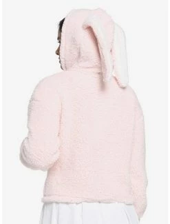 Best deal 🎉 Pink Bunny Sherpa 3D Ears 👧 Girls Hoodie 😍 -HT Style Outlet Store 17790667 av2
