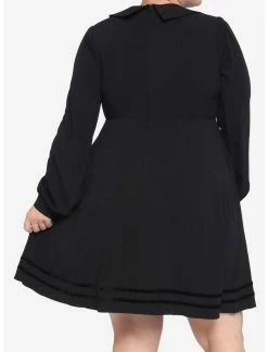 Flash Sale 🎉 Black Statement Collar Skull Button 👗 Dress ✔️ -HT Style Outlet Store 17790708 av2