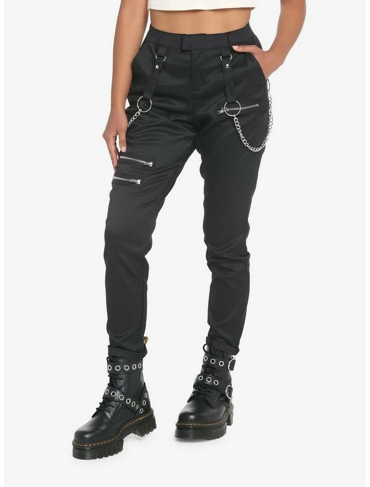 Brand new ๐ Black Chain Zipper Pants ๐ฏ 3 Brand new ๐ Black Chain Zipper Pants ๐ฏ