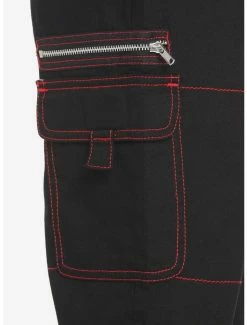 Cheapest 👏 Black & Red Cargo Jogger Pants 🥰 -HT Style Outlet Store 17891141 av3