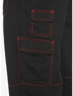 Cheapest 👏 Black & Red Cargo Jogger Pants 🥰 -HT Style Outlet Store 17891141 av4