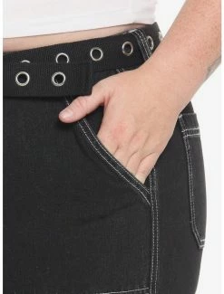 Deals 🔥 Black Cargo Side Chain Carpenter Pants With Belt Plus Size 😀 -HT Style Outlet Store 17891170 av3