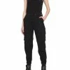 Outlet 👏 Black Tie-Waist Jogger Overalls 🛒 -HT Style Outlet Store 17903417 hi