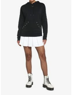 Buy 👏 Black Grommet Oversized 👧 Girls Hoodie 👍 -HT Style Outlet Store 17904138 av1