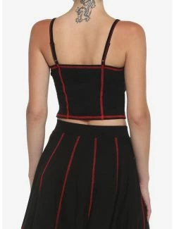 Budget 🤩 Black & Red Contrast Stitch Corset 👧 Girls Tank Top 😍 7 Budget 🤩 Black & Red Contrast Stitch Corset 👧 Girls Tank Top 😍 -HT Style Outlet Store 17904242 av2
