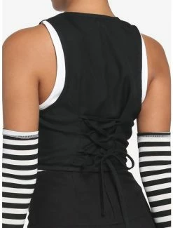 Top 10 🎉 Black Skull Lace-Up 👧 Girls Crop Vest 🤩 -HT Style Outlet Store 17904459 av2