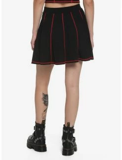 Brand new 🥰 Black & Red Contrast Stitch 👗 Skirt 💯 -HT Style Outlet Store 17904595 av2