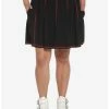 Cheap ✨ Black & Red Contrast Stitch 👗 Skirt Plus Size 😀 -HT Style Outlet Store 17904603 hi