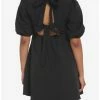 Brand new ⭐ Black Back Tie Puff Sleeve Babydoll 👗 Dress 🎉 -HT Style Outlet Store 17904688 hi