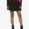 Deals ✔️ Black & Red Lace-Up 👗 Skirt ⌛ -HT Style Outlet Store 17904810 hi