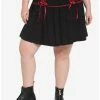 Hot Sale 🛒 Black & Red Lace-Up 👗 Skirt Plus Size 🛒 -HT Style Outlet Store 17904818 hi