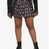 Deals 🎉 Black & Pink Skulls Pleated Suspender 👗 Skirt Plus Size 😀 -HT Style Outlet Store 17904867 hi