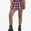 Hot Sale 🛒 Black & Pink Plaid Pleated Suspender 👗 Skirt 🔥 -HT Style Outlet Store 17904874 hi