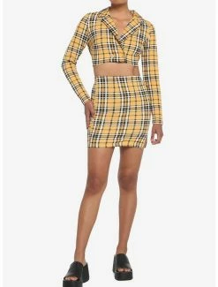 New ๐ Yellow Plaid Crop Blazer & ๐ Skirt Set ๐ 6 New ๐ Yellow Plaid Crop Blazer & ๐ Skirt Set ๐ -HT Style Outlet Store 17912828 av1