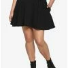 Best Sale 🎉 Black Lace-Up 👗 Skirt Plus Size 👍
