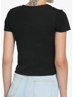 Coupon 🥰 Black & White Checkered Color-Block 👧 Girls Baby T-Shirt 🔥 -HT Style Outlet Store 18000293 av2