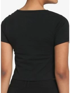 Cheapest 😍 Black & Grey Argyle Button 👧 Girls Crop Top 🌟 -HT Style Outlet Store 18001301 av2