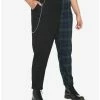 Budget 🥰 Black & Green Plaid Split Pants Plus Size 😉 -HT Style Outlet Store 18039722 hi