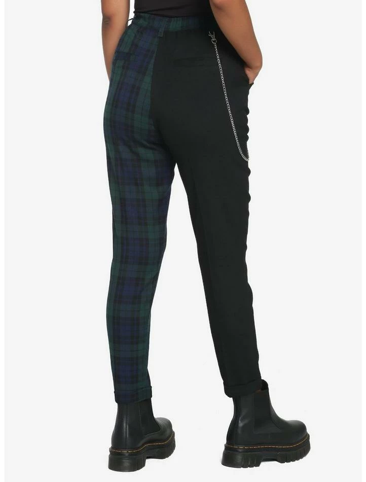 Outlet 🔔 Black & Green Plaid Split Pants 🥰 4 Outlet 🔔 Black & Green Plaid Split Pants 🥰 - Image 2
