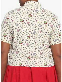 Cheapest 👍 Mushroom Frog 👧 Girls Crop Woven Button-Up Plus Size 😀 -HT Style Outlet Store 18074484 av2