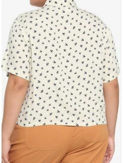 Wholesale 🎁 Sepia Mushroom Boxy 👧 Girls Crop Woven Button-Up Plus Size ❤️ -HT Style Outlet Store 18074499 av2