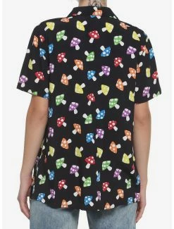 Wholesale 🛒 Rainbow Mushroom 👧 Girls Resort Woven Button-Up 🤩 -HT Style Outlet Store 18074526 av2