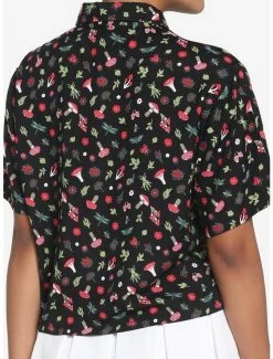 Hot Sale ๐ฅ Black Mushroom Frog Boxy ๐ง Girls Woven Button-Up ๐ 7 Hot Sale ๐ฅ Black Mushroom Frog Boxy ๐ง Girls Woven Button-Up ๐ -HT Style Outlet Store 18074591 av2