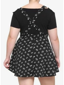 Budget 👏 Black & White Mushroom Suspender 👗 Skirt Plus Size ❤️ -HT Style Outlet Store 18082647 av2