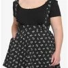 Budget 👏 Black & White Mushroom Suspender 👗 Skirt Plus Size ❤️ -HT Style Outlet Store 18082647 hi
