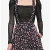 Discount 🔔 Black & Pink Sakura Blossom Lace-Up Suspender 👗 Skirt 💯 -HT Style Outlet Store 18083839 hi