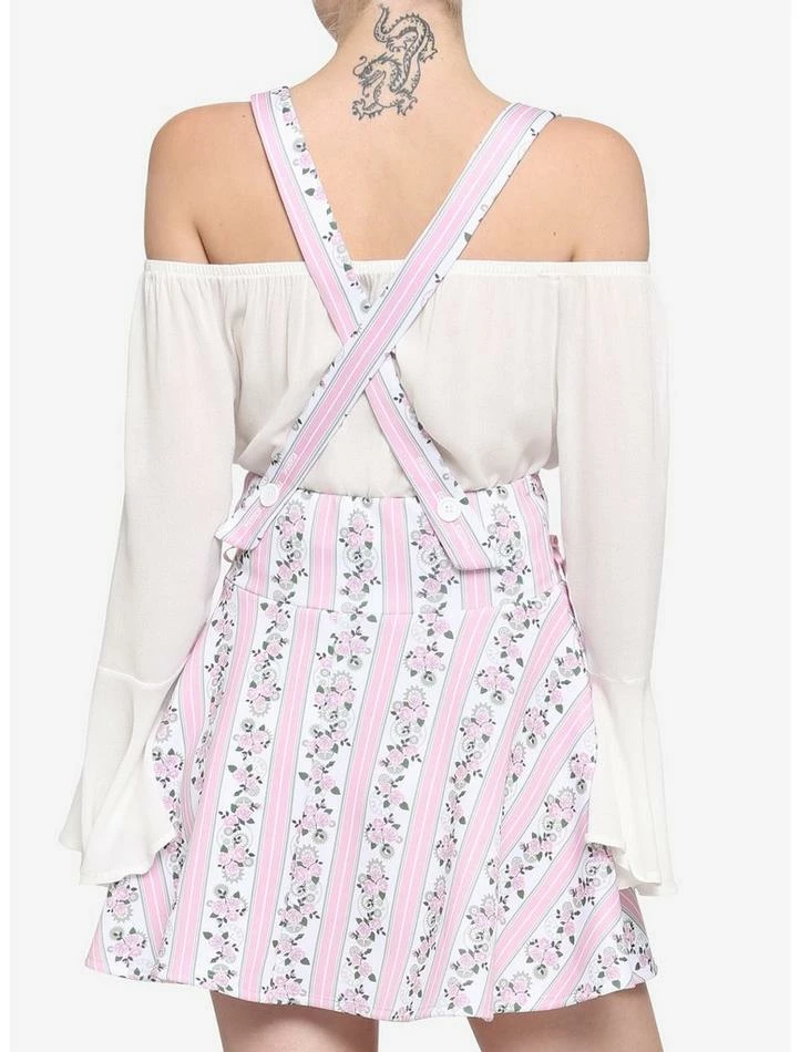 Budget ✨ Pink Roses & Gears Lace-Up Suspender 👗 Skirt 🎉 5 Budget ✨ Pink Roses & Gears Lace-Up Suspender 👗 Skirt 🎉 - Image 3