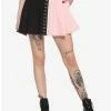 Flash Sale 😍 Black & Pink Split Hook-And-Eye 👗 Skirt 🤩 -HT Style Outlet Store 18084014 hi