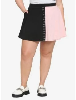 Top 10 ✔️ Black & Pink Split Hook-And-Eye 👗 Skirt Plus Size 🤩