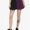Outlet 💯 Black & Purple Split Hook-And-Eye 👗 Skirt 🧨 -HT Style Outlet Store 18084029 hi