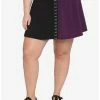 Cheap 😉 Black & Purple Split Hook-And-Eye 👗 Skirt Plus Size 😉