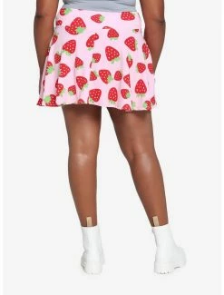 Flash Sale ✨ Pink Strawberry Lace-Up 👗 Skirt Plus Size ✨ -HT Style Outlet Store 18084052 av1
