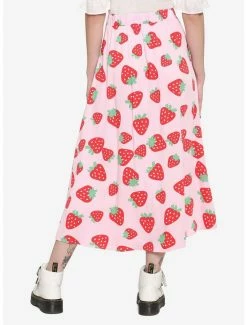 Top 10 🤩 Pink Strawberry Midi 👗 Skirt ✔️ -HT Style Outlet Store 18084059 av1