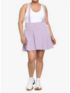 Budget 🔔 Lavender Lace-Up Suspender 👗 Skirt Plus Size 😀 -HT Style Outlet Store 18084082 av1