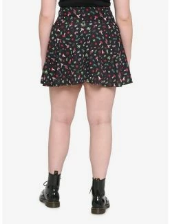 Discount 😍 Black & Red Cottagecore Lace-Up 👗 Skirt Plus Size 😉 5 Discount 😍 Black & Red Cottagecore Lace-Up 👗 Skirt Plus Size 😉 -HT Style Outlet Store 18085112 av1