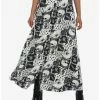 Cheapest 🎁 Skull Spider Raven Patchwork Midi 👗 Skirt ❤️ -HT Style Outlet Store 18085149 hi