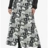 Best Sale 😍 Skull Spider Raven Patchwork Midi 👗 Skirt Plus Size 💯 -HT Style Outlet Store 18085157 hi