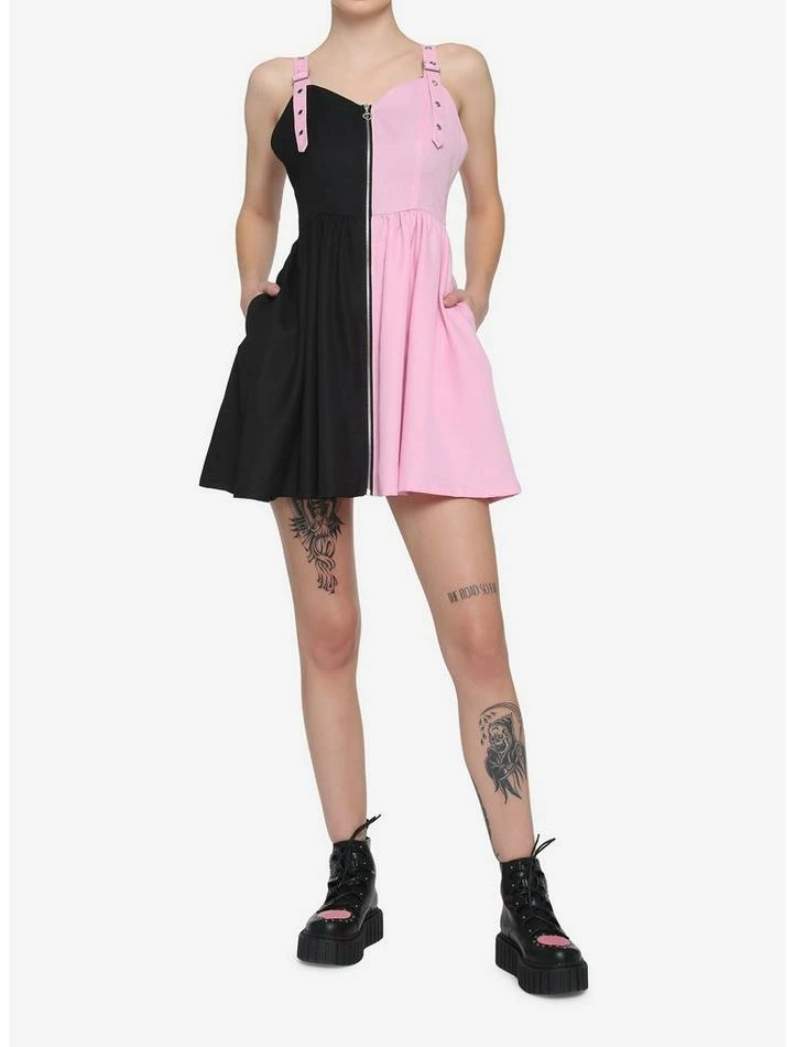 Best deal π Pink & Black Split Sweetheart π Dress π― 4 Best deal π Pink & Black Split Sweetheart π Dress π― - Image 2