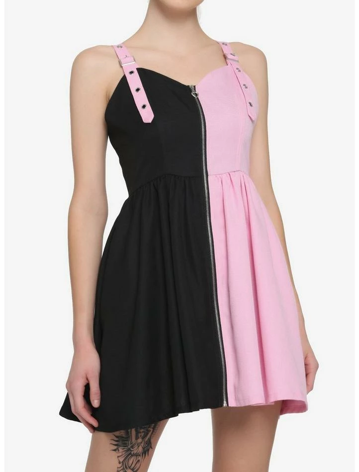 Best deal π Pink & Black Split Sweetheart π Dress π― 3 Best deal π Pink & Black Split Sweetheart π Dress π―