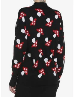 New 🥰 Red Mushroom Button-Front 👧 Girls Cardigan 🔔 -HT Style Outlet Store 18098433 av2