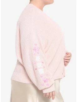 Best Pirce 🎁 Pink Sakura Oversized 👧 Girls Crop Cardigan Plus Size ⌛ -HT Style Outlet Store 18098457 av4