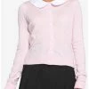 New 🛒 Pink Collared 👧 Girls Crop Cardigan ⌛ -HT Style Outlet Store 18098481 hi