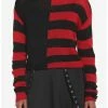 Top 10 🌟 Black & Red Stripe Split 👧 Girls Crop Sweater 💯 1 Top 10 🌟 Black & Red Stripe Split 👧 Girls Crop Sweater 💯 -HT Style Outlet Store 18099862 hi