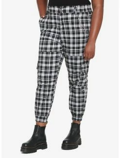 Top 10 ⭐ Black & White Plaid Chain 👧 Girls Jogger Pants Plus Size 🎁 -HT Style Outlet Store 18175794 av2