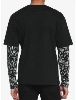 Budget ⌛ Black Mushroom Twofer Long-Sleeve T-Shirt 😀 -HT Style Outlet Store 18175870 av2