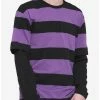 Best Sale 🎉 Purple & Black Stripe Twofer Long-Sleeve T-Shirt 🎉 -HT Style Outlet Store 18176237 hi